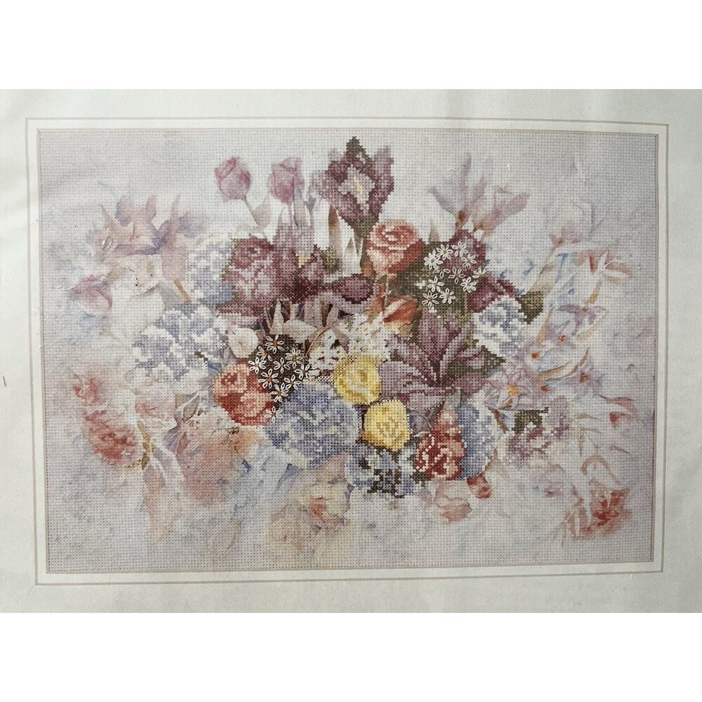 JCA Needle Treasures Printed Counted Cross Stitch #02986 Pastel Hues 14" x 10"